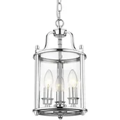 Lampy sufitowe - EVO LAMPA wisząca EVO P03427CH minimalistyczna OPRAWA zwis klatka chrom przezroczysta EVO P03427CH - miniaturka - grafika 1