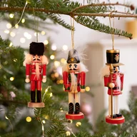 Bombki - Zawieszka NUTCRACKER czerwony dziadek 3 szt. 13 cm HOMLA - miniaturka - grafika 1