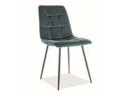 Krzesła - Signal Krzesło MILA VELVET czarny metalowy stelaż, zielony aksamit BLUVEL 78 - miniaturka - grafika 1
