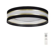 Lampy sufitowe - LED Ściemniane oświetlenie sufitowe SMART CORAL GOLD LED/24W/230V czarne/złote + pilot - miniaturka - grafika 1