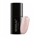 Lakiery hybrydowe - Semilac Semilac Baza Extend 804 5w1 Glitter Soft Beige 7ml - miniaturka - grafika 1