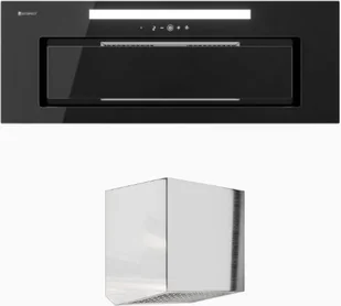 GLOBALO Silentio 80.2 Black + Turbina TZ 1.1 one size - Okapy kuchenne - miniaturka - grafika 1