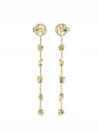 Kolczyki - Guess 4 LOVE złote kolczyki wiszące z kryształami JUBE05040JW - miniaturka - grafika 1