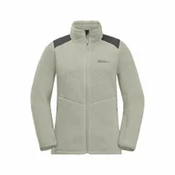 Kurtki damskie - Damska kurtka polarowa Jack Wolfskin KAMMWEG PILE FZ W seal - M - miniaturka - grafika 1