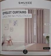 Zasłony - Zasłony welurowe aksamitne przelotkach kółkach Smukee 135x250 beżowe - miniaturka - grafika 1