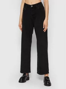 Noisy May Jeansy Amanda 27018107 Czarny Regular Fit - Spodnie damskie - miniaturka - grafika 1