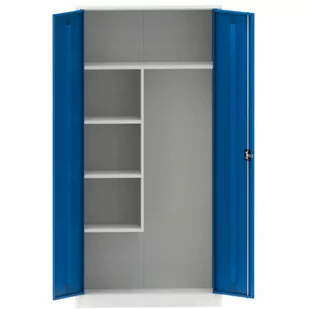 Uniwersalna szafka metalowa, 1950 x 1200 x 500 mm, niebieskie drzwi - Szafki BHP - miniaturka - grafika 1