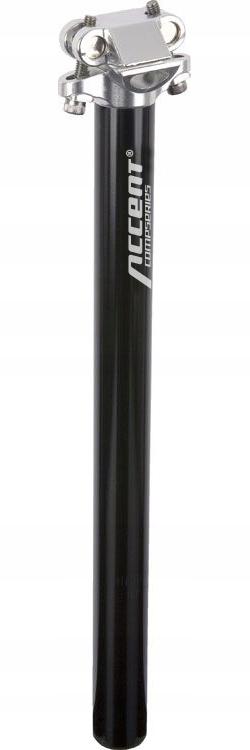 Accent Wspornik siodła SP-408 czarny / Długość: 400 mm / Średnica: 26,2