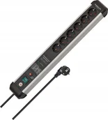 Listwy zasilające - Premium-Protect-Line Steckdosenleiste 6-fach (schwarz/aluminium, 5 metrów, 60.000A Schutz zabezpieczający) - miniaturka - grafika 1