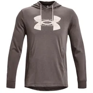Bluzy sportowe męskie - Męska bluza Under Armour Rival Terry Logo Hoodie Rozmiar: M / Kolor: brązowy - miniaturka - grafika 1