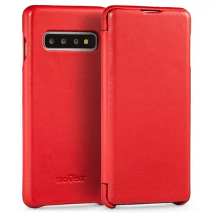 moVear flipSide S - Skórzane etui do Samsung Galaxy S10 (6.1") | Pokrowiec slim case, Skóra naturalna nappa (Czerwony) - Etui i futerały do telefonów - miniaturka - grafika 1