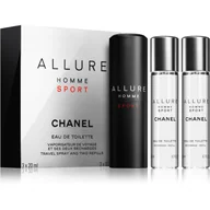 Wody i perfumy męskie - CHANEL ALLURE HOMME SPORT Woda toaletowa Twist and Spray 3 x 20 ml - miniaturka - grafika 1