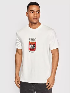 Koszulki męskie - Billabong T-Shirt SIMPSONS Duff Can C1SS77 BIP2 Biały Regular Fit - grafika 1