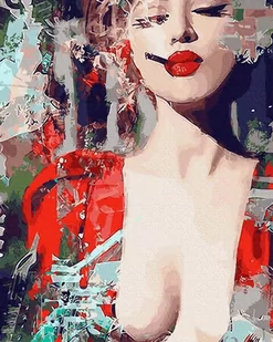 Artnapi 40x50cm Obraz Do Malowania Po Numerach Na Drewnianej Ramie - Tajemnicza moc czerwieni 40x50 cm - Malowanie po numerach - miniaturka - grafika 1