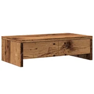 Akcesoria do monitorów - vidaXL Podstawa pod monitor z szufladami, wygląd starego drewna 50x27x15 cm - miniaturka - grafika 1