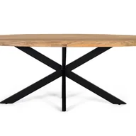 Stoły - Stół jadalny z owalnym blatem z litego drewna mango 200 cm - miniaturka - grafika 1