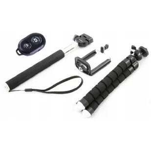XREC Selfie stick Zestaw Selfie 4w1 Statyw Elastyczny Pilot Monopod Uchwyt Na Telefon Smartfon - Selfie stick - miniaturka - grafika 1
