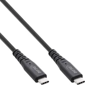 Kable USB - InLine® USB4 Kabel, USB-C ST/ST, PD 240W, 8K60Hz, TPE schwarz, 0,5m - miniaturka - grafika 1