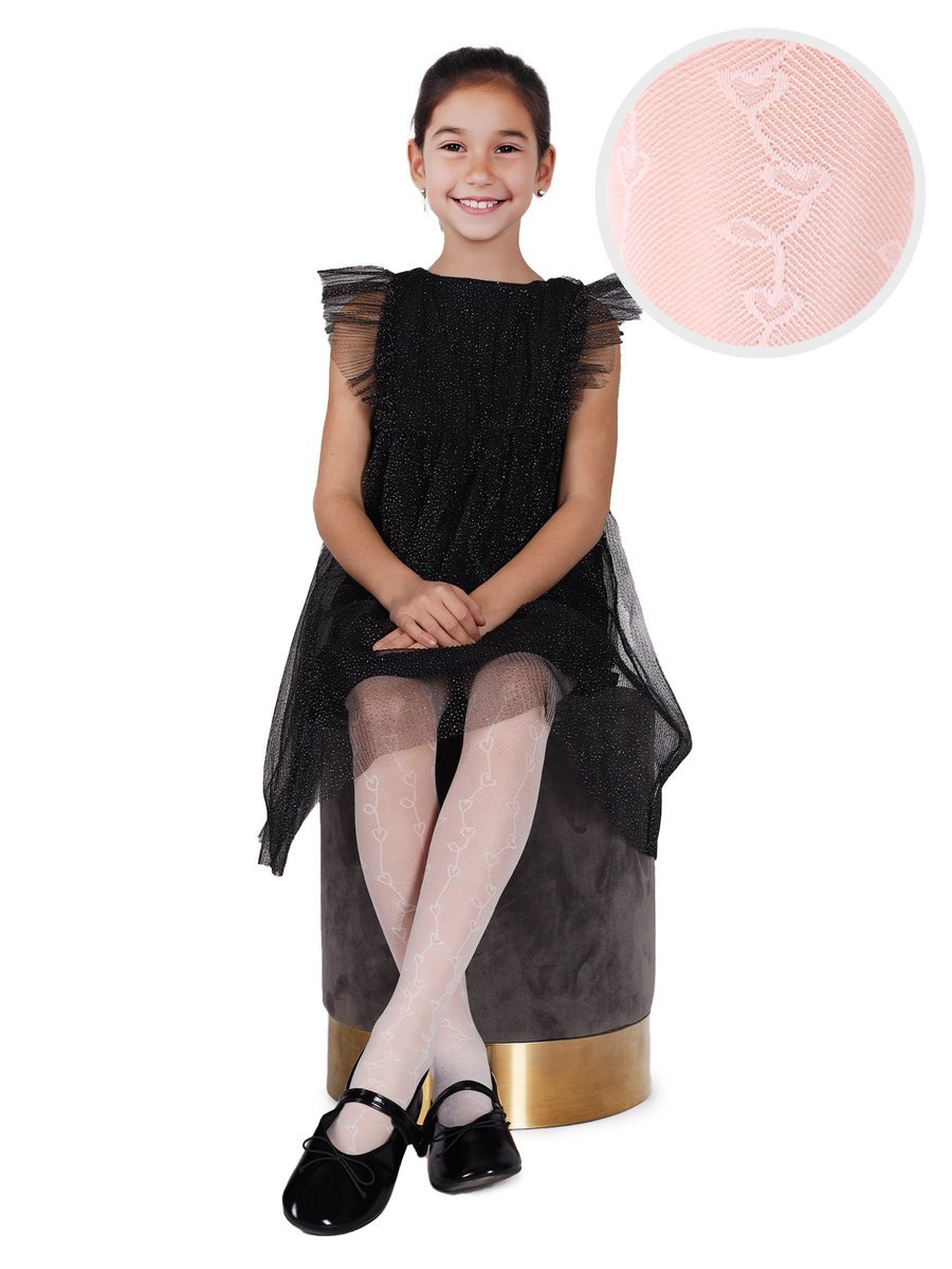 Rajstopy mikrofibra dziewczęce dziecięce 40 DEN białe 128-134 MYWAY