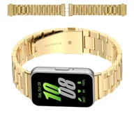 Akcesoria do zegarków - Bizon ze stali nierdzewnej Aura do Galaxy Fit 3 Złoty - miniaturka - grafika 1