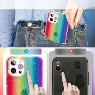 Kingxbar Ombre etui pokrowiec iPhone 12 Pro Max wielokolorowy - Etui i futerały do telefonów - miniaturka - grafika 3