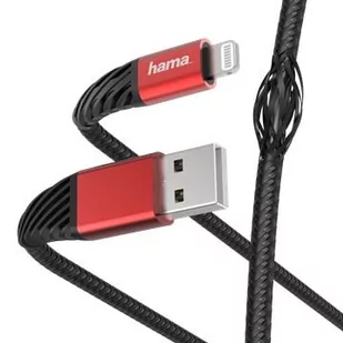 Hama Kabel Lightning USB Extreme 1.5 m Czarno-czerwony - Kable USB - miniaturka - grafika 1