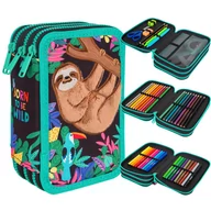 Piórniki - Piórnik Potrójny Z Wyposażeniem Coolpack Jumper 3 Leniwiec - miniaturka - grafika 1