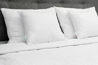 Pościel - Komplet pościeli 220x200 adamaszkowej białej - bawełna - miniaturka - grafika 1