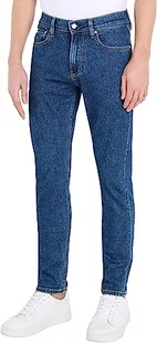 Calvin Klein Jeans Męskie spodnie jeansowe Slim Taper, NIEBIESKI, 38W / 34L - Spodenki męskie - miniaturka - grafika 1