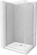 Kabiny prysznicowe - Mexen Pretoria kabina prysznicowa uchylna 70x100 cm, transparent, chrom + brodzik Flat - 852-070-100-01-00-4010 - miniaturka - grafika 1