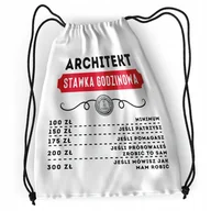 Plecaki worki - Plecak Sportowy Szkolny Dla Architekta Worek Torba z Nadrukiem ze Zdjęciem - miniaturka - grafika 1