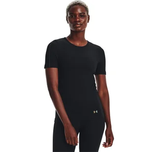 Damska Koszulka z krótkim rękawem UNDER ARMOUR UA RUSH SEAMLESS SS 1373929-001 – Czarny - Koszulki i topy damskie - miniaturka - grafika 1