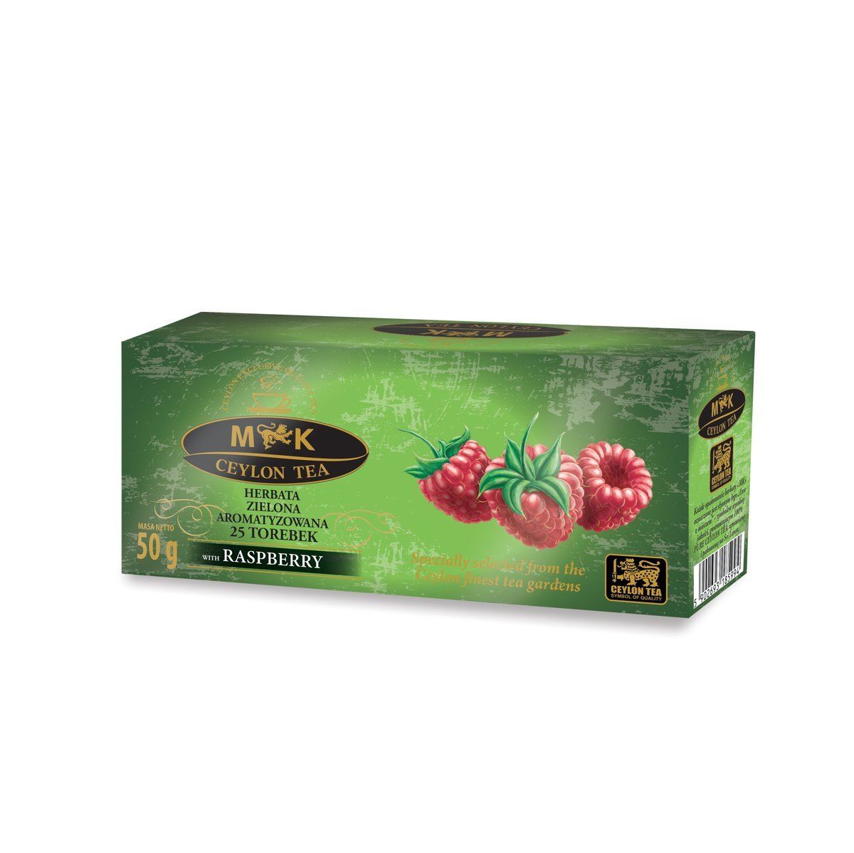 HERBATA ZIELONA O SMAKU MALINY 25T MK 50G