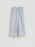 Moda i Uroda OUTLET - Reserved - Spodnie piżamowe z bawełny - granatowy - miniaturka - grafika 1