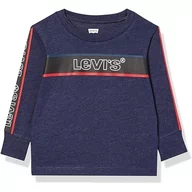 Bluzki dla niemowląt - Levi's Kids Koszula chłopięca z długim rękawem i kołnierzem button down, Peacoat Heather, 3 Lata - miniaturka - grafika 1