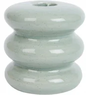 Świeczniki - Świecznik ceramika Home Accents8cm zielony - miniaturka - grafika 1