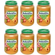 Desery dla dzieci - BoboVita Deserek Brzoskwinie jabłka banany i kiwi po 6 miesiącu zestaw 6 x 190 g - miniaturka - grafika 1