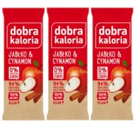 Batoniki - Dobra Kaloria Baton owocowy jabłko i cynamon Zestaw 3 x 35 g - miniaturka - grafika 1