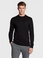 Swetry męskie - Tommy Hilfiger Sweter Pima MW0MW28046 Czarny Regular Fit - miniaturka - grafika 1