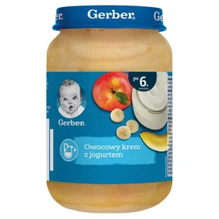Gerber Owocowy krem z jogurtem po 6. miesiącu 190 g - Desery dla dzieci - miniaturka - grafika 1