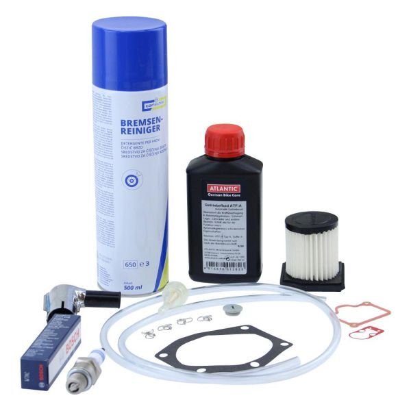Zestaw inspekcyjny Hercules Prima 2 4 uszczelka filtra powietrza 16mm świeca zapłonowa Bosch W7AC uszczelki gaźnika Sachs 504/1 505/1