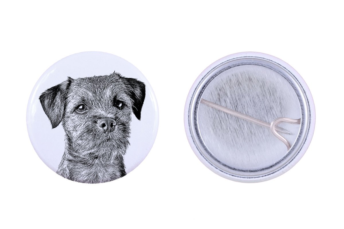 Border Terrier - przypinka z twoim psem, dodaj własne foto, marka Art-Dog