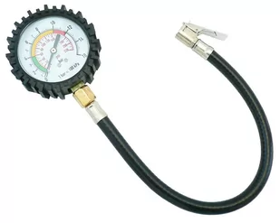 Ciśnieniomierz Manometr 16 Bar Długi Wężyk - Akcesoria motoryzacyjne - miniaturka - grafika 1