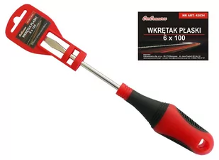 Wkrętak Płaski 6mm x 100mm Mocny z Gumową Rączką - Wiertarki - miniaturka - grafika 1