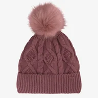 Czapki damskie - Czapka Zimowa 4F Damska Z Pomponem Burgund W23ACAPF297-60S - miniaturka - grafika 1