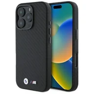 Etui i futerały do telefonów - Etui BMW HardCase Carbon Wrapped Metal iPhone 16 Pro Max Czarny - miniaturka - grafika 1