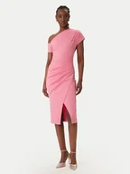 Sukienki - Rinascimento Sukienka koktajlowa CFC0127793003 Różowy Slim Fit - miniaturka - grafika 1