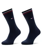 Skarpetki damskie - Tommy Hilfiger Zestaw 2 par wysokich skarpet damskich 701228176 Granatowy - miniaturka - grafika 1