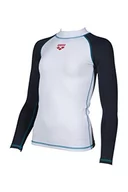 Koszulki dla dziewczynek - Arena Koszulka dziewczęca G Rash Vest L/S, Biały popiół szary, 128 - miniaturka - grafika 1