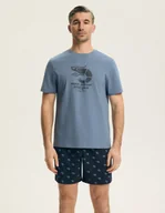 Piżamy damskie - Piżama męska Brad Henderson niebieski, granatowy L - miniaturka - grafika 1